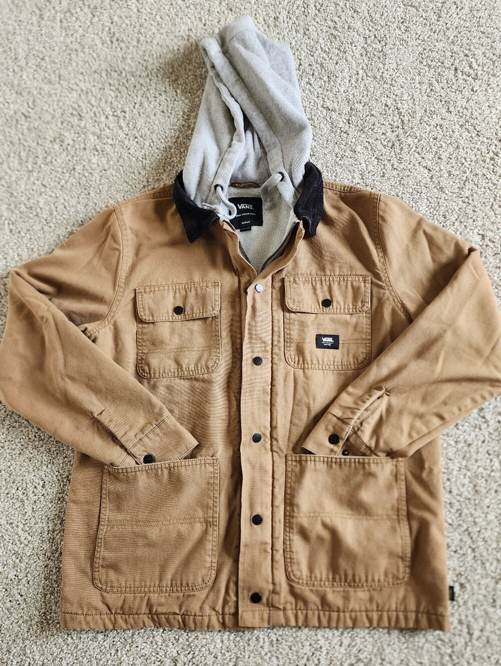 VANS Drill Chore Coat Canvas Twill Utility Jacket Hooded Outdoor Streetwear